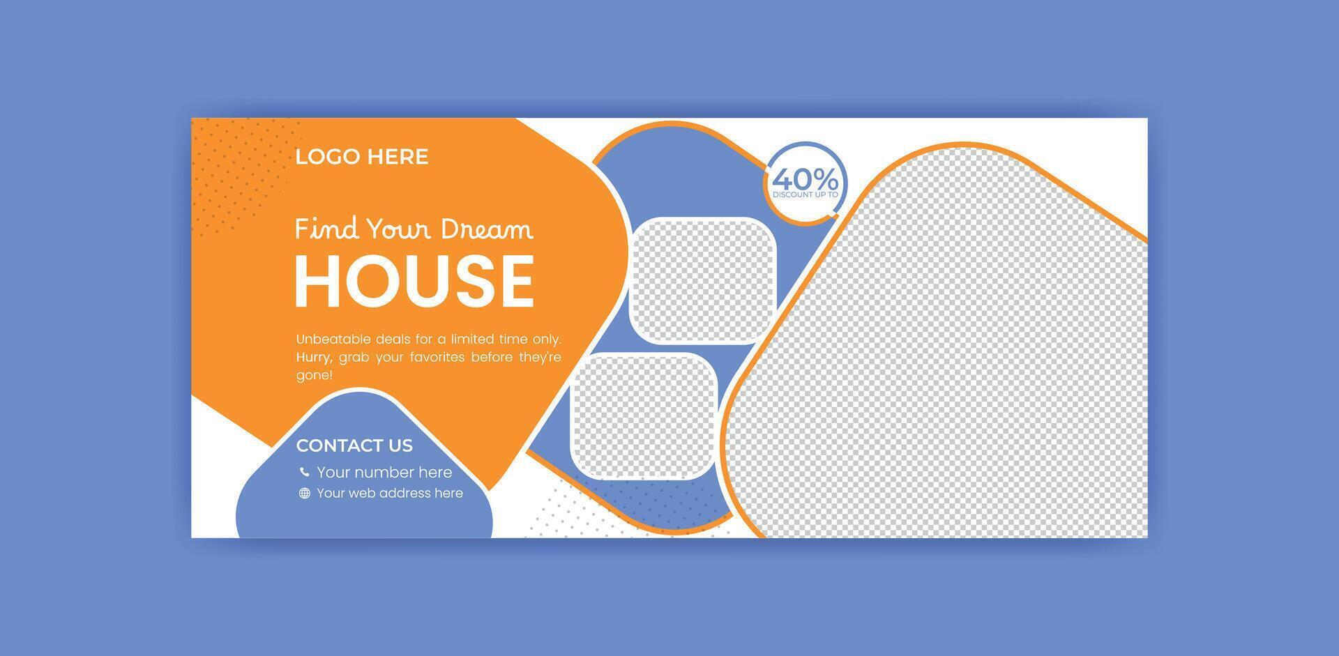 Creative social media cover design template. vector
