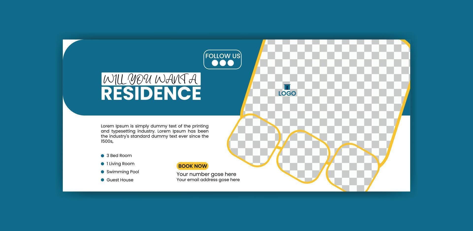 Creative social media cover design template. vector