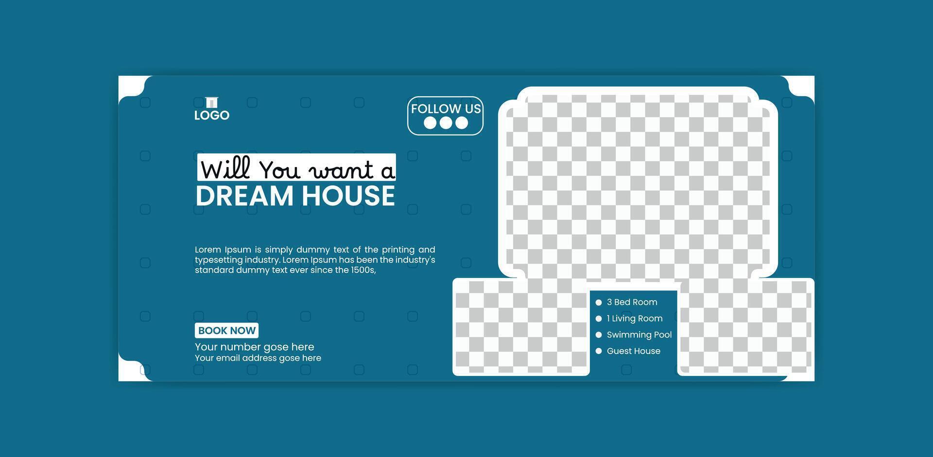 Creative social media cover design template. vector