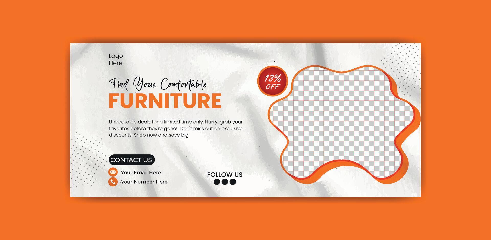 Creative social media cover design template. vector