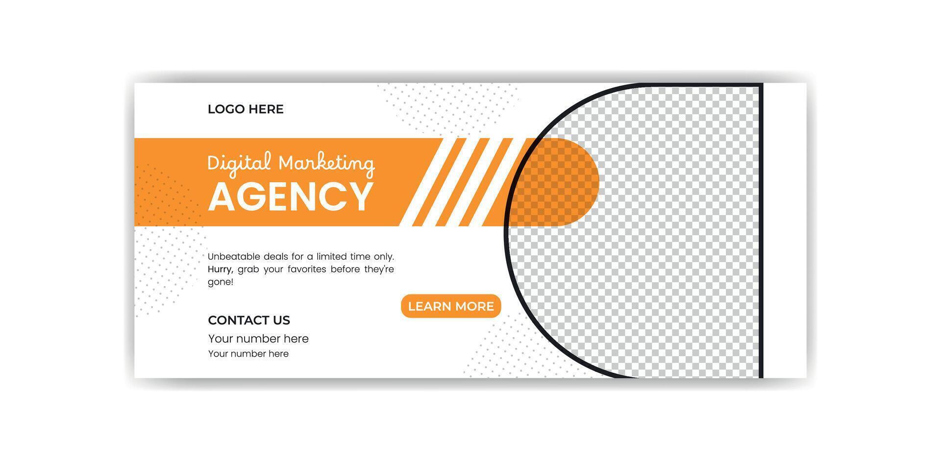 Creative social media cover design template. vector