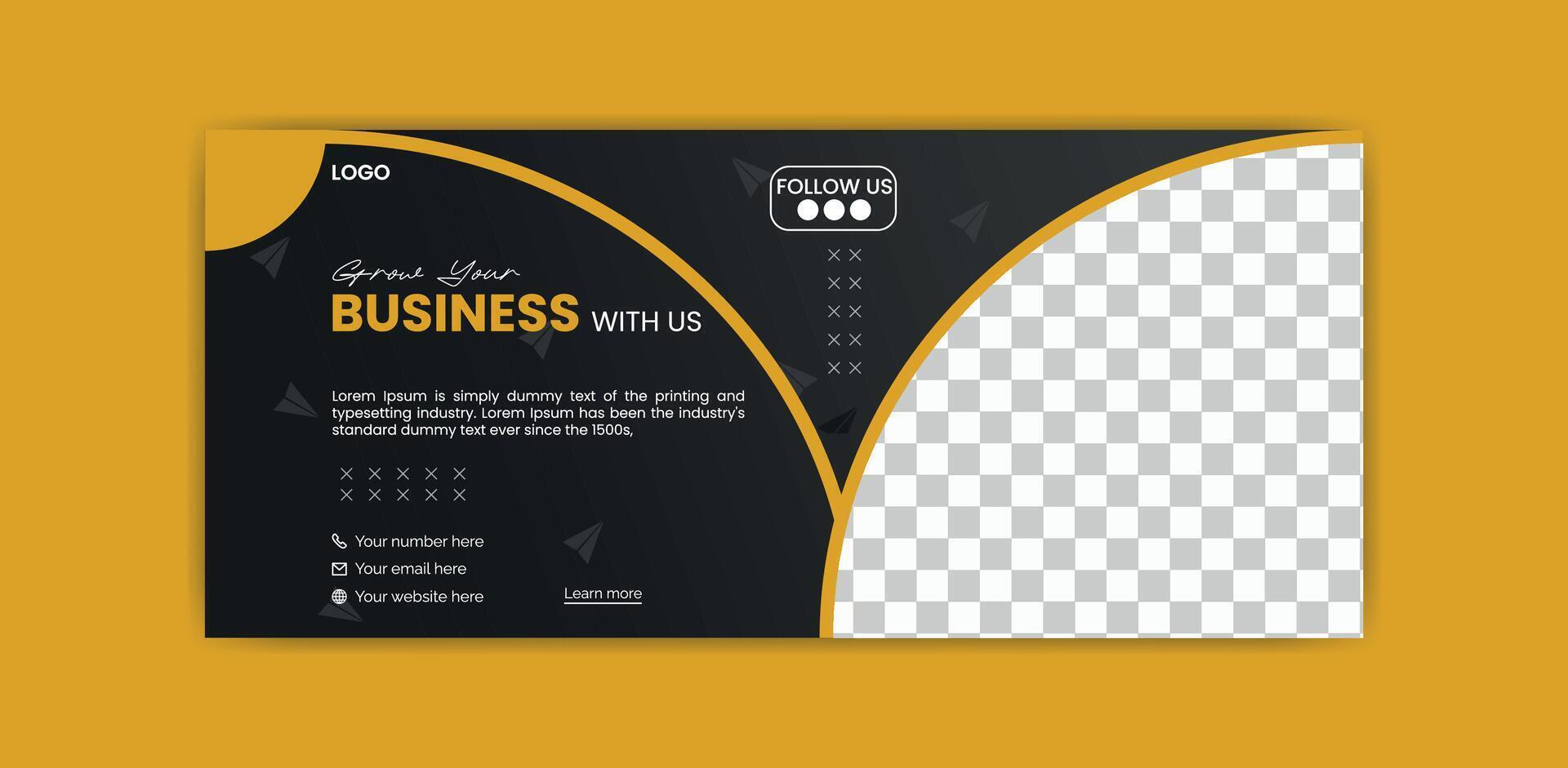 Creative social media cover design template. vector