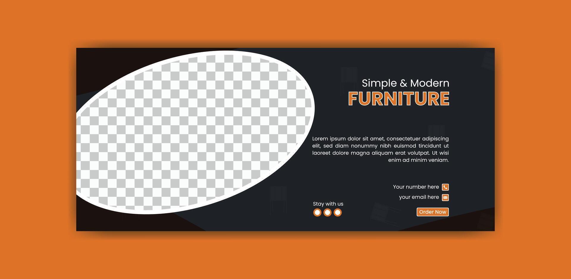 Creative social media cover design template. vector