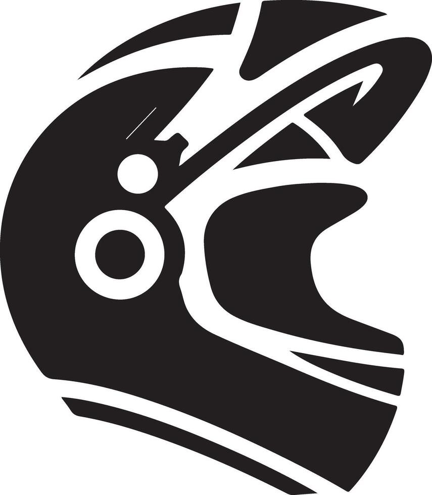 minimal motorcycle helmet icon, black color vector silhouette, white background 18