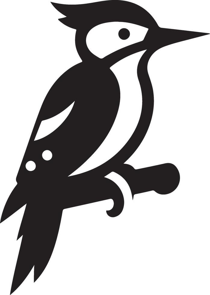 pájaros carpinteros pájaro logo concepto, negro color silueta, blanco antecedentes 6 6 vector