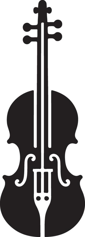 Violin vector art icon, clipart, symbol, silhouette 4