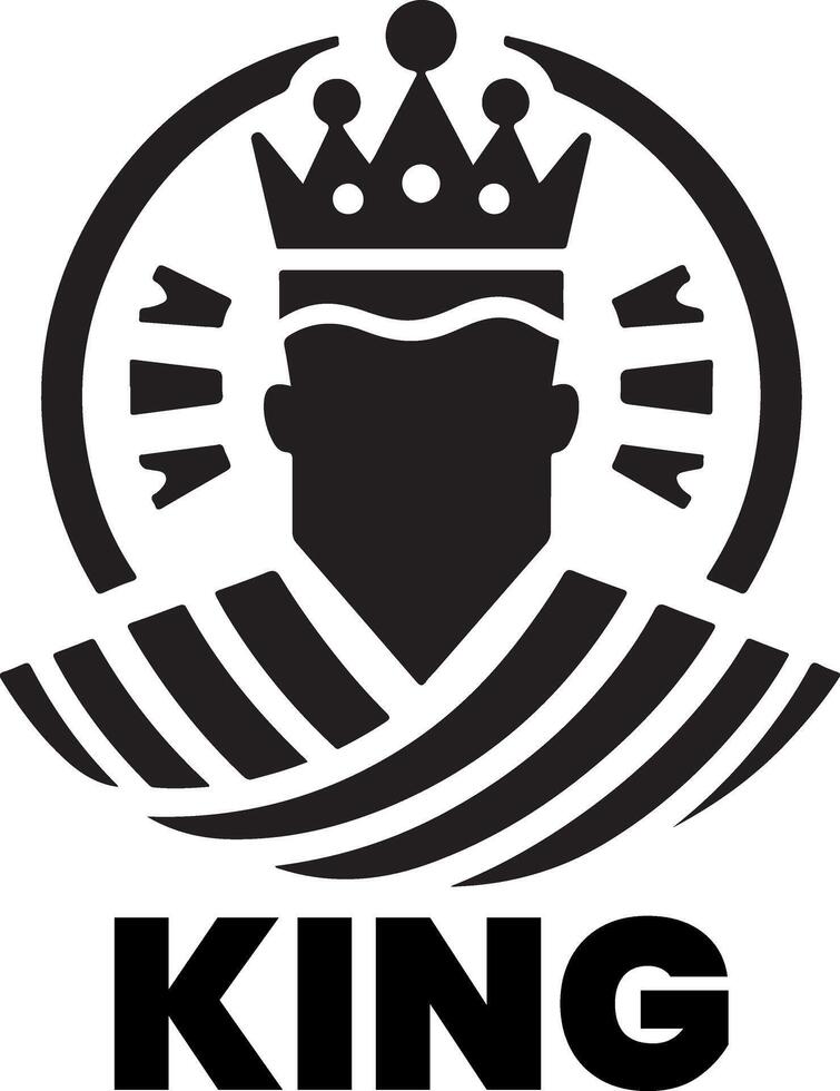 minimal king brand logo concept, black color silhouette, white background 28 vector