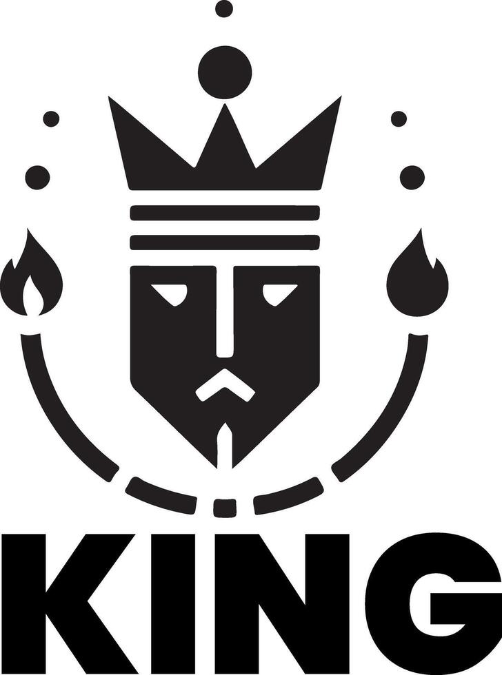 minimal king brand logo concept, black color silhouette, white background 24 vector