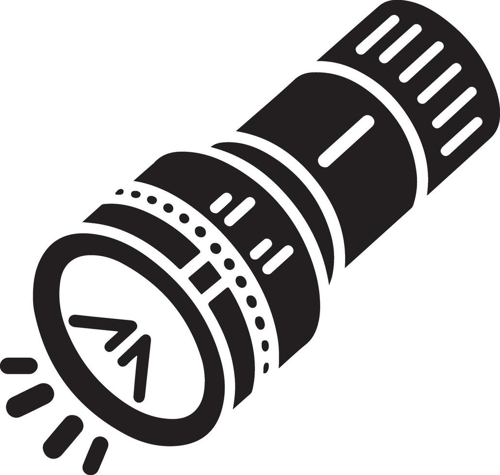 minimal flashlight vector icon silhouette, clipart, symbol, black color silhouette 4