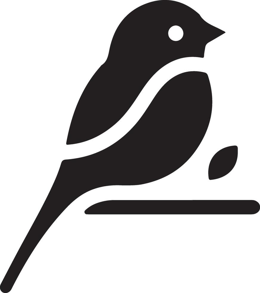 pinzón pájaro logo concepto, negro color silueta, blanco antecedentes 15 vector