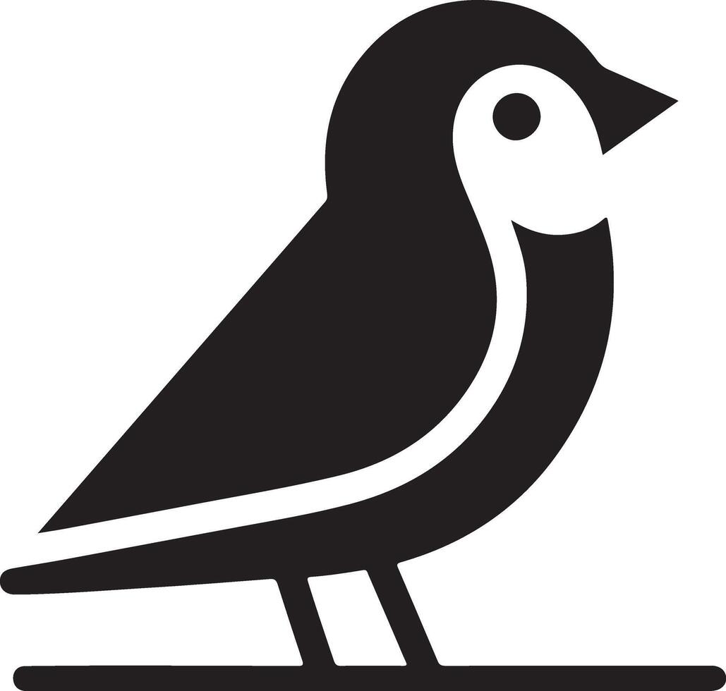 pinzón pájaro logo concepto, negro color silueta, blanco antecedentes 21 vector