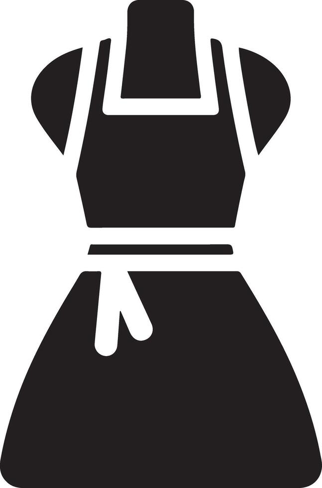minimal female apron vector icon silhouette, clipart, symbol, black color silhouette 29