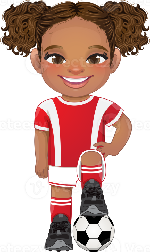 fútbol jugador niña internacional uniforme png