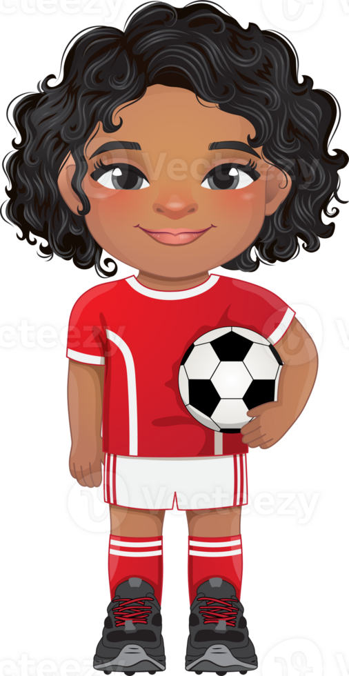 fútbol jugador niña internacional uniforme png