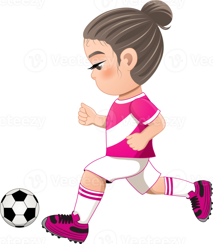 Soccer player girl international uniform png
