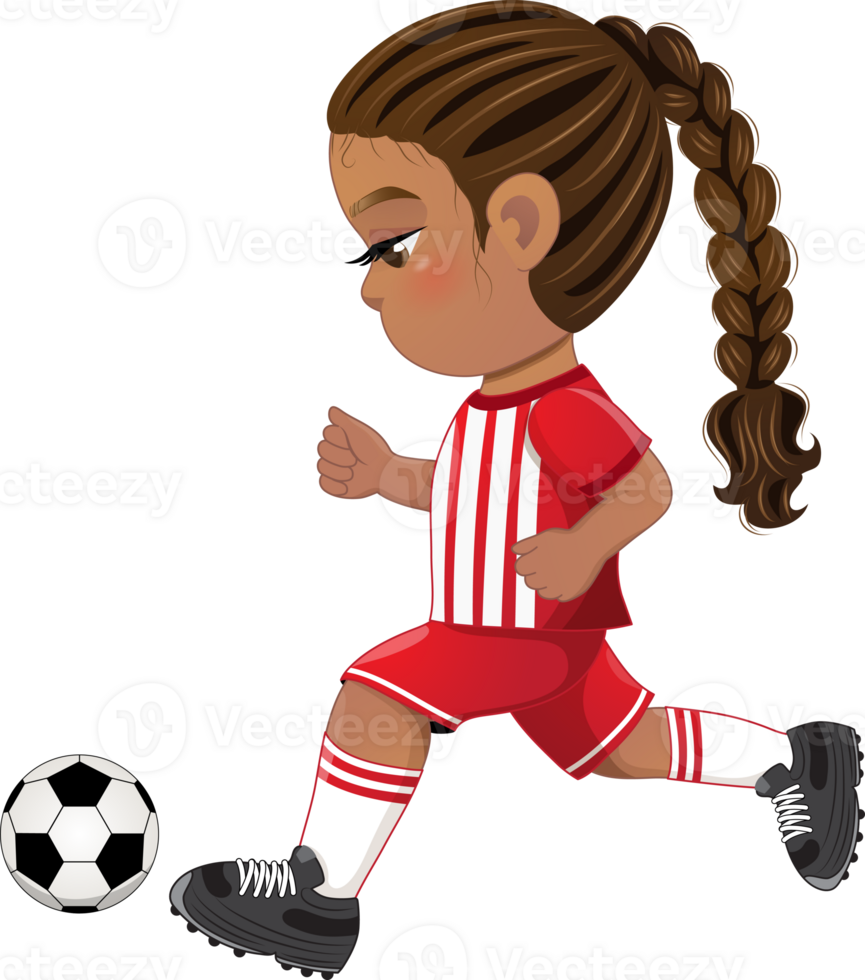 Soccer player girl international uniform png