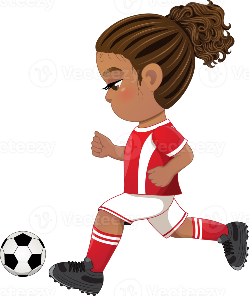 Soccer player girl international uniform png