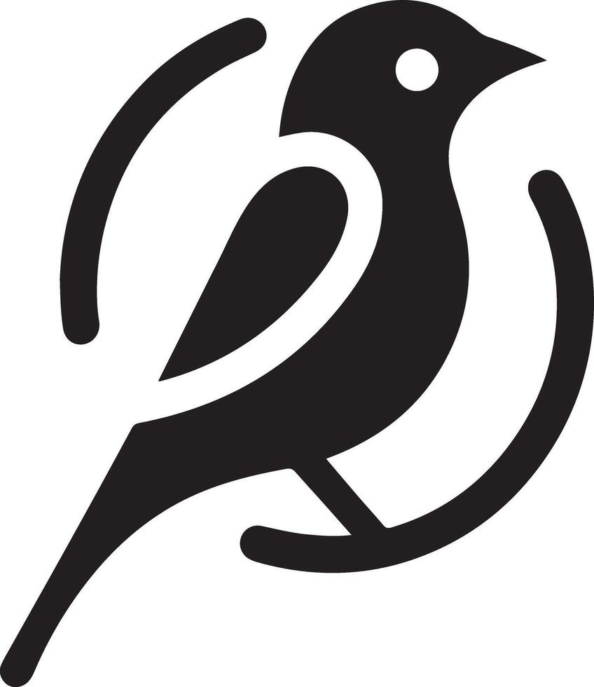 pinzón pájaro logo concepto, negro color silueta, blanco antecedentes 24 vector