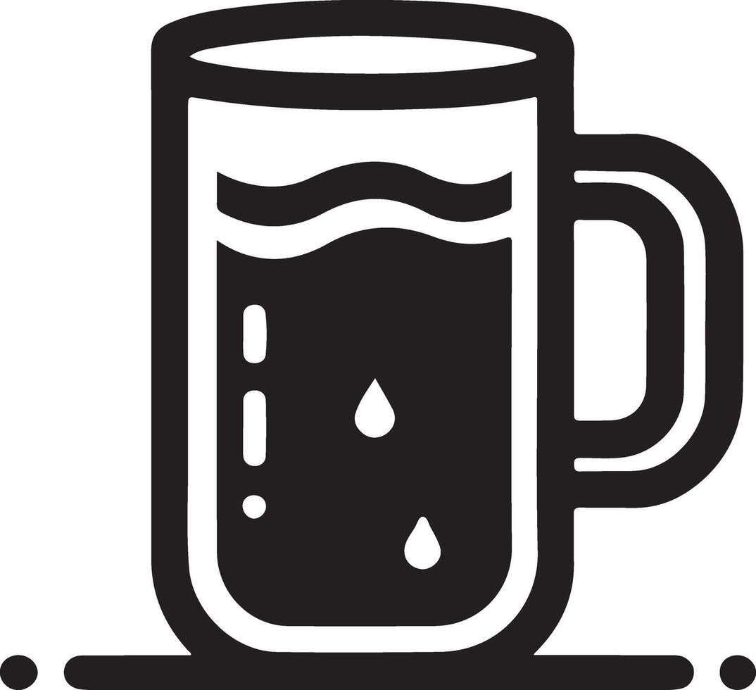 water plastic mug vector icon logo silhouette, clipart, symbol black color silhouette 9