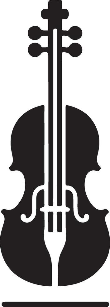 Violin vector art icon, clipart, symbol, silhouette 10