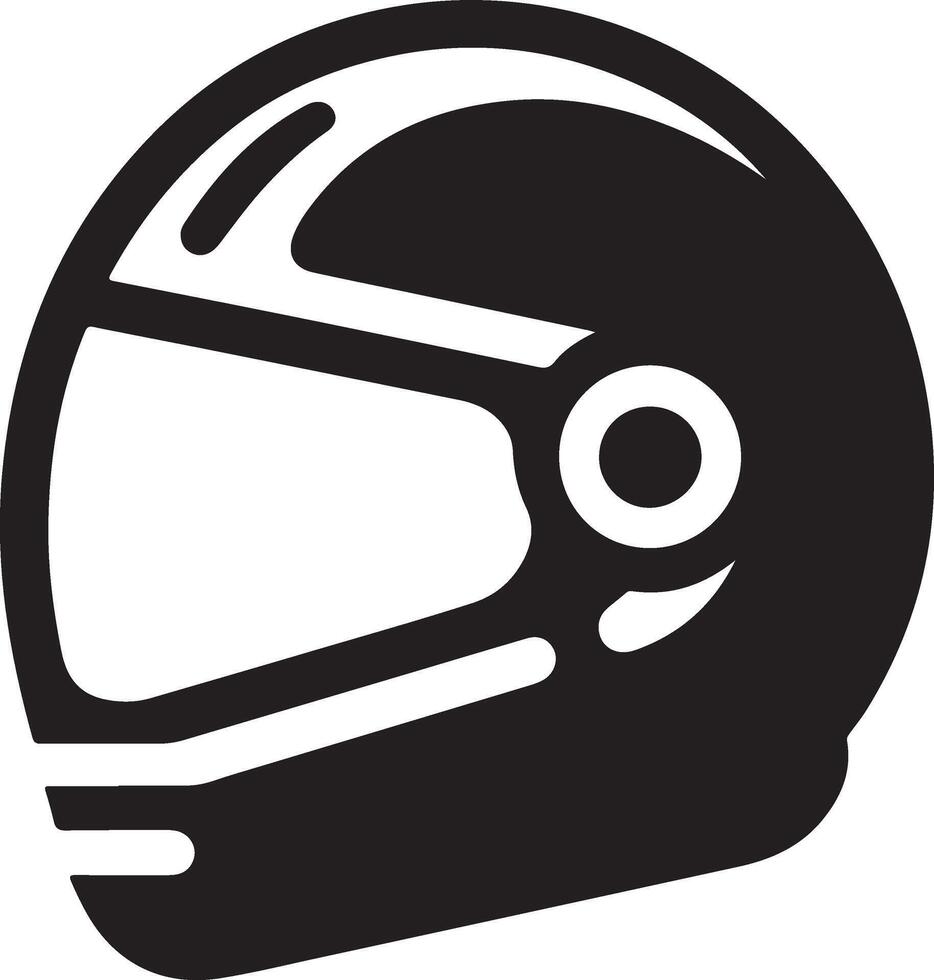 minimal motorcycle helmet icon, black color vector silhouette, white background 24
