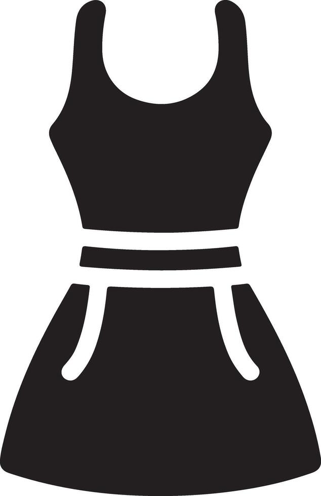 minimal female apron vector icon silhouette, clipart, symbol, black color silhouette 31