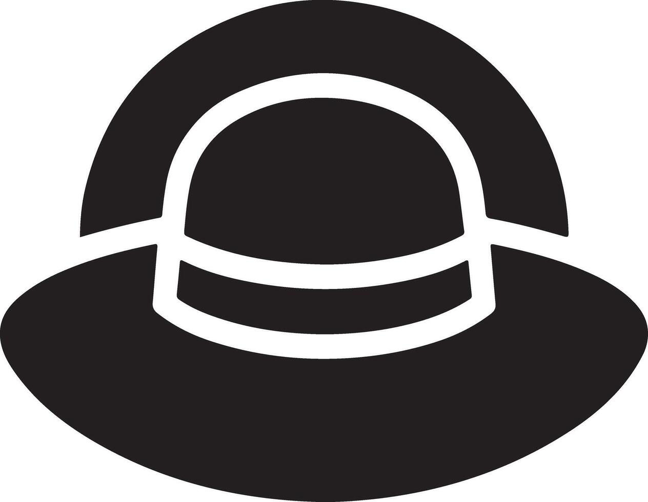 mínimo retro sombrero icono, clipart, símbolo, negro color silueta 20 vector