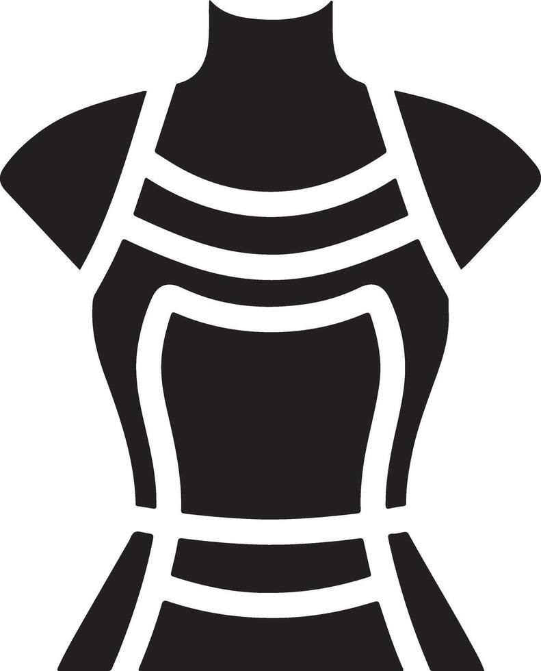 mínimo hembra delantal vector icono silueta, clipart, símbolo, negro color silueta 34