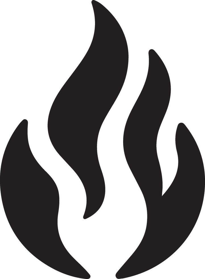 minimal Fire flame Logo horizontal flow sign vector icon silhouette, white background 20