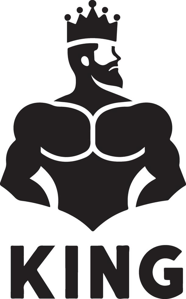 minimal king brand logo concept, black color silhouette, white background 23 vector