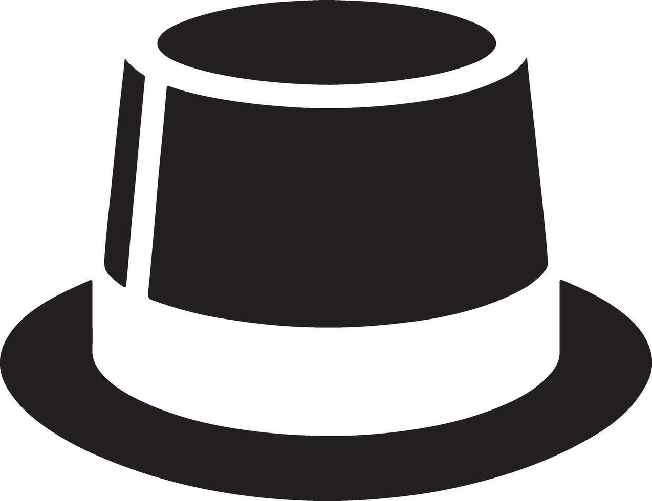minimal Retro Hat icon, clipart, symbol, black color silhouette 18 vector