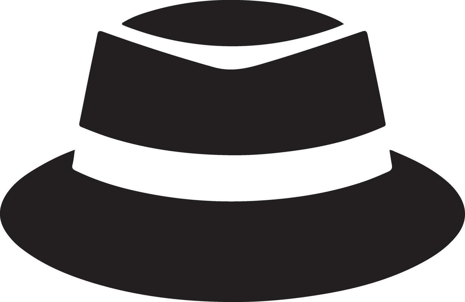 minimal Retro Hat icon, clipart, symbol, black color silhouette 19 vector