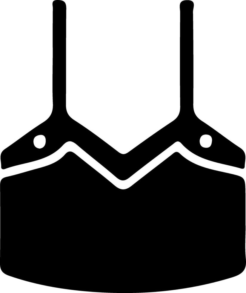minimal female apron vector icon silhouette, clipart, symbol, black color silhouette 32