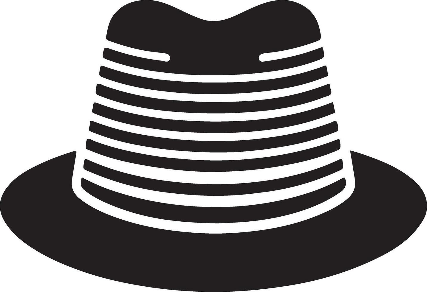 mínimo retro sombrero icono, clipart, símbolo, negro color silueta 26 vector