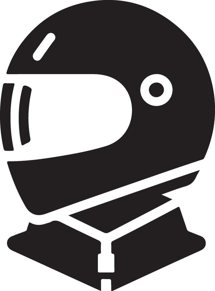 minimal motorcycle helmet icon, black color vector silhouette, white background 12