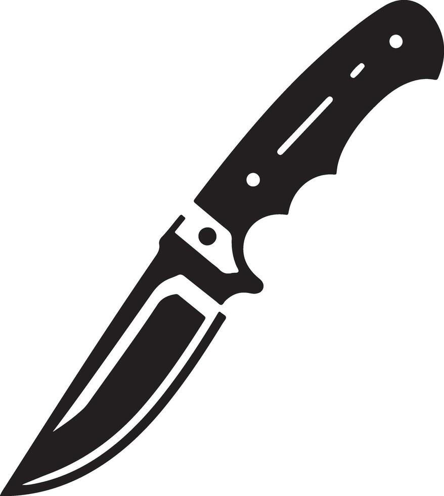 mínimo cuchillo icono, clipart, símbolo, negro color vector silueta, blanco antecedentes 7 7