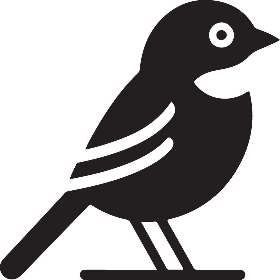 Finch bird logo concept, black color silhouette,  white background 27 vector