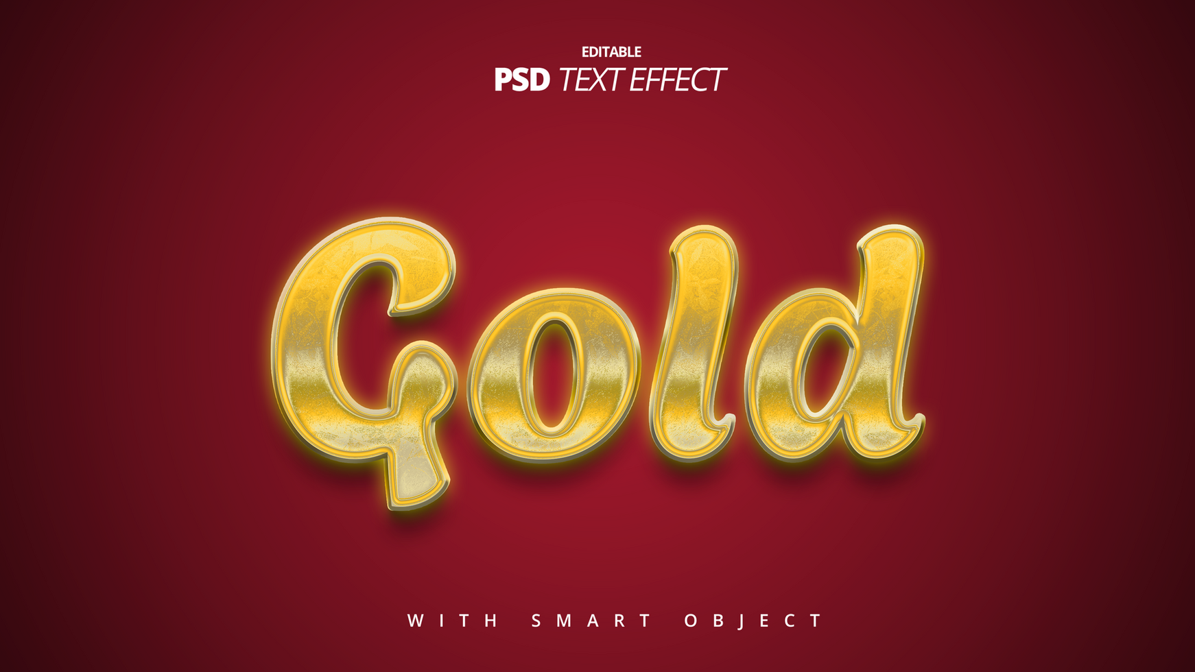 golden 3d text effect template design psd