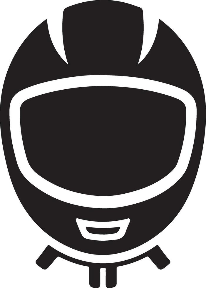 minimal motorcycle helmet icon, black color vector silhouette, white background 11