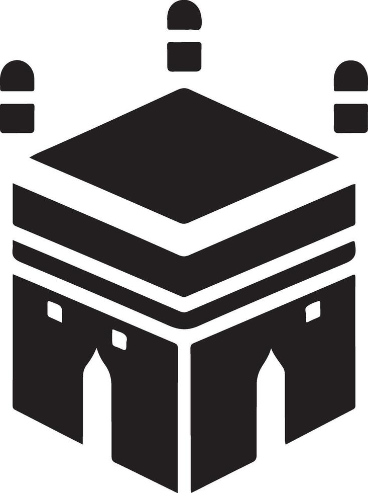 mínimo kaaba logo diseño vector icono, plano símbolo silueta 11