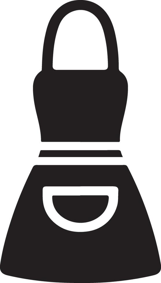 minimal female apron vector icon silhouette, clipart, symbol, black color silhouette 2