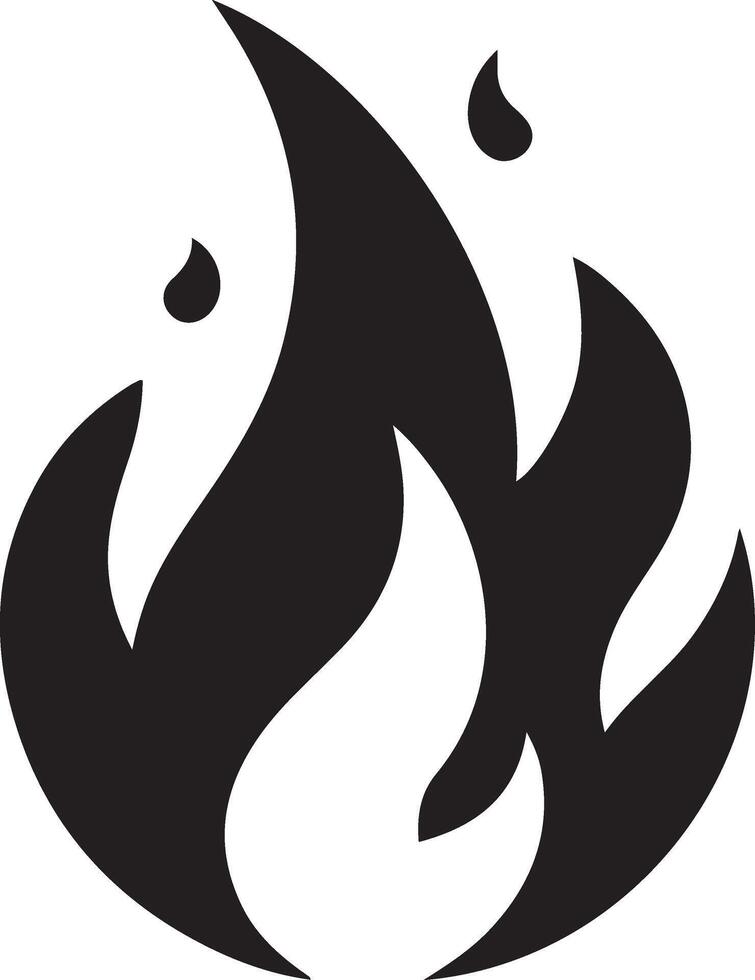 mínimo fuego fuego logo horizontal fluir firmar vector icono silueta, blanco antecedentes 21