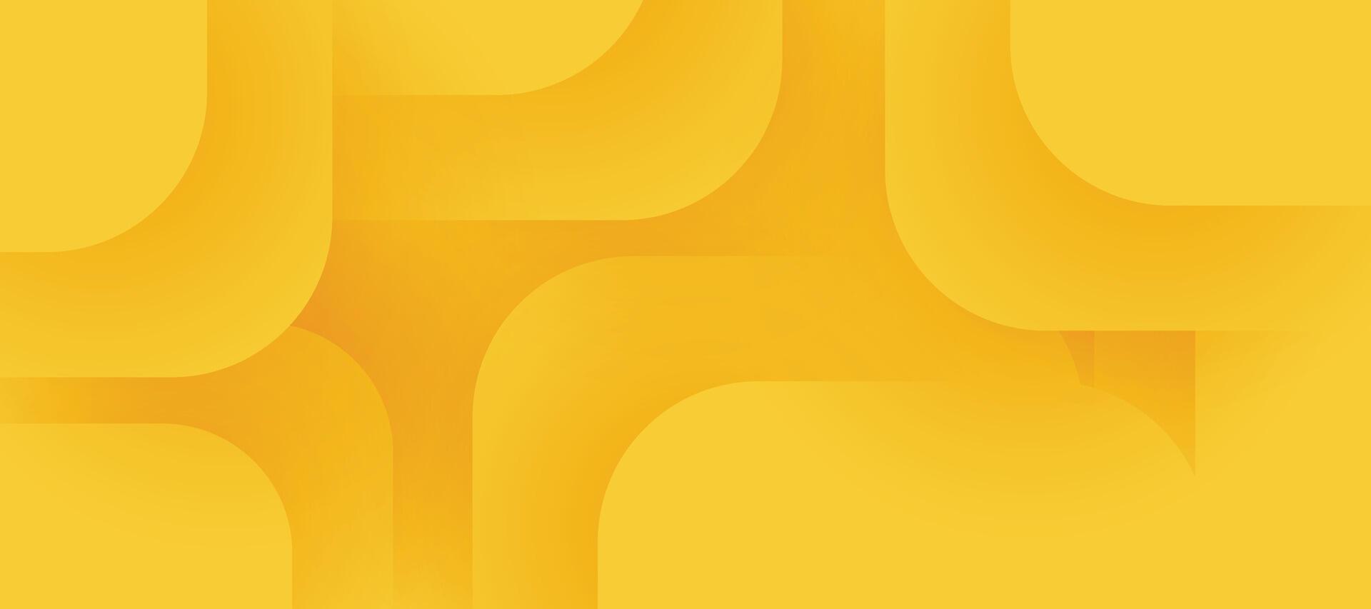 Dynamic 3D modern abstract yellow background, minimal paper background. vector