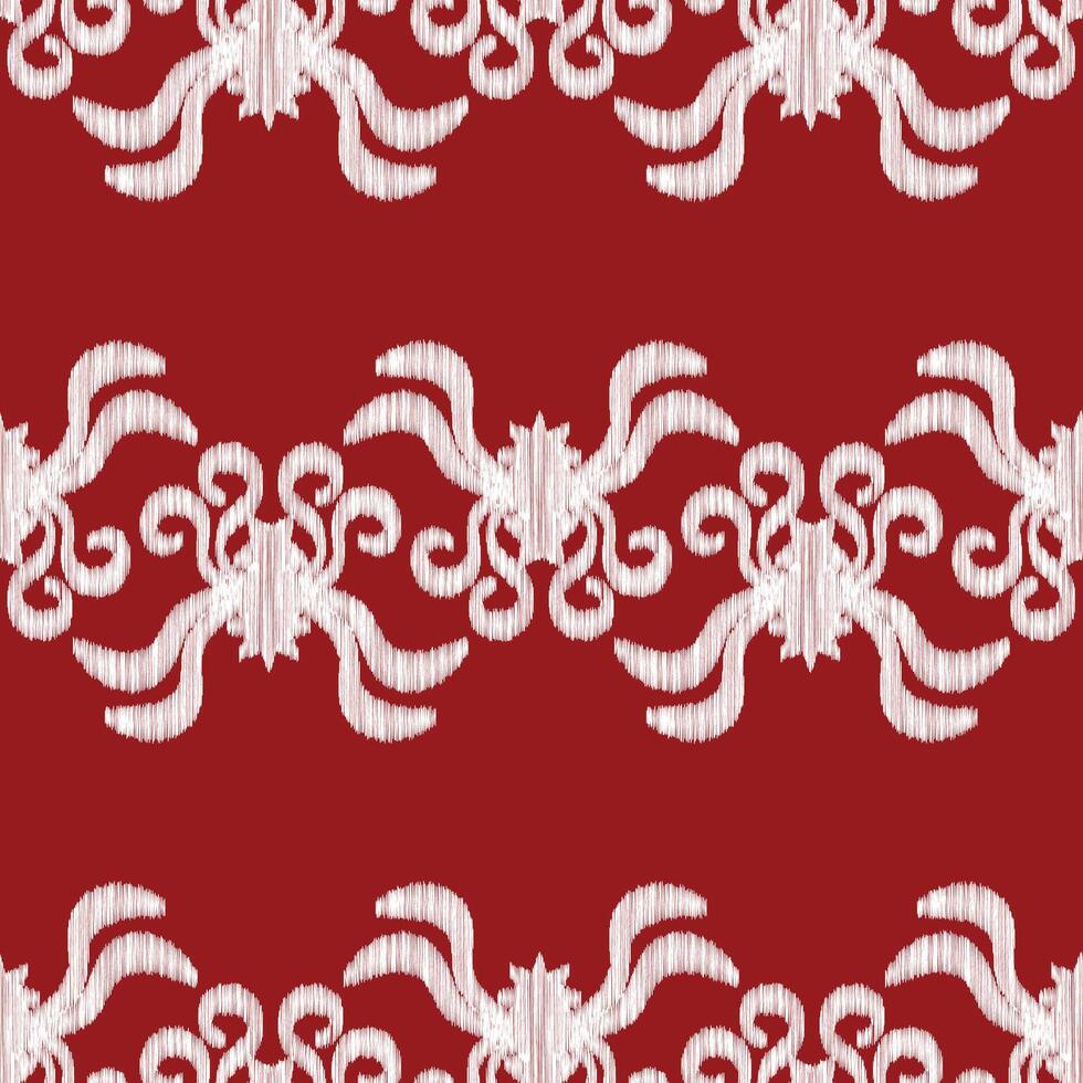 Traditional Ethnic ikat motif fabric pattern geometric style.African Ikat embroidery Ethnic oriental pattern red background wallpaper. Abstract,vector,illustration.Texture,frame,decoration. vector