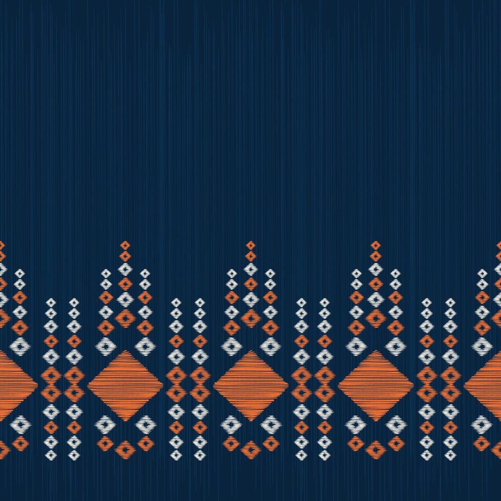 tradicional étnico ikat motivo tela modelo geométrico estilo.africano ikat bordado étnico oriental modelo azul antecedentes fondo de pantalla. resumen,vector,ilustración.textura,marco,decoración. vector