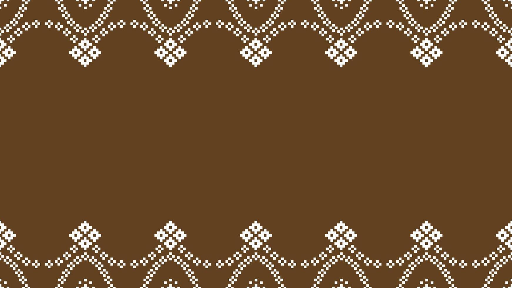 tradicional étnico motivos ikat geométrico tela modelo cruzar puntada.ikat bordado étnico oriental píxel marrón antecedentes. resumen, vector, ilustración. textura,bufanda,decoración,papel tapiz. vector