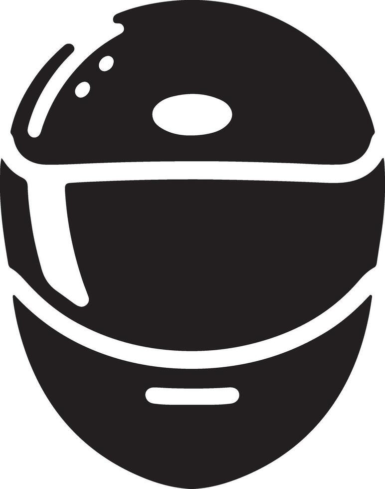 mínimo motocicleta casco icono, negro color vector silueta, blanco antecedentes 10