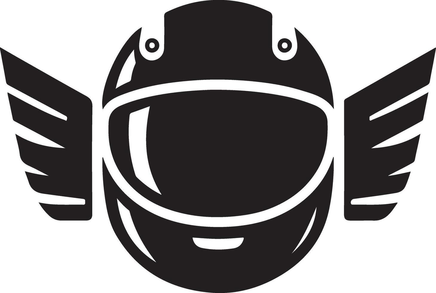 minimal motorcycle helmet icon, black color vector silhouette, white background