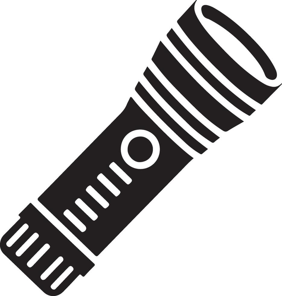 minimal flashlight vector icon silhouette, clipart, symbol, black color silhouette 14