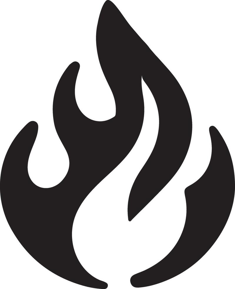 minimal Fire flame Logo horizontal flow sign vector icon silhouette, white background 18